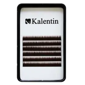 Kalentin Extensión de Cejas Planas Marrón Oscuro 5mm